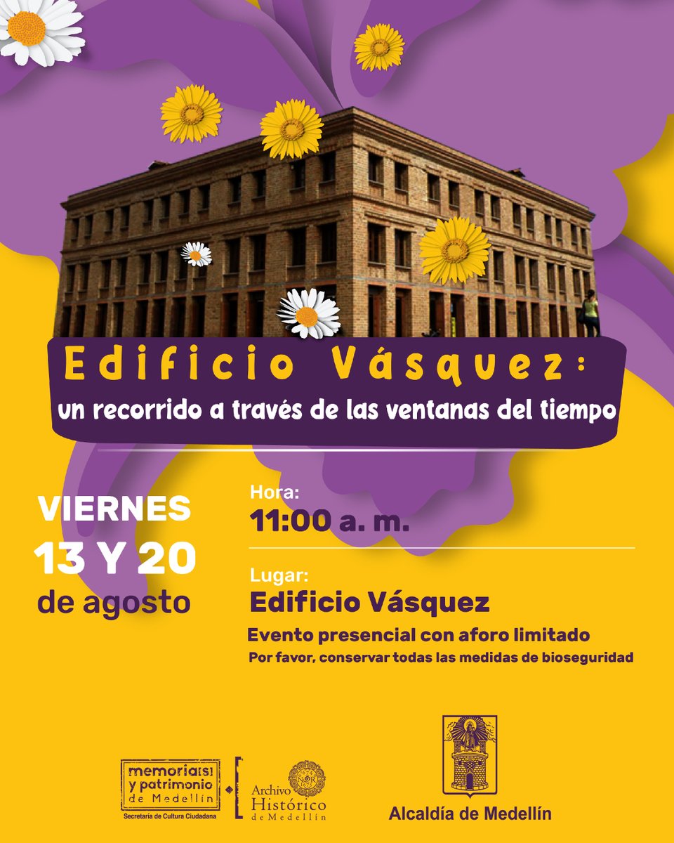 ⁣#PatrimonioMDE  Y 𝐡𝐨𝐲 𝐚 𝐥𝐚𝐬 𝟏𝟏:𝟎𝟎 𝐚. 𝐦. podrás recorrer este centenario edificio con la arquitecta 𝐄𝐯𝐞𝐥𝐲𝐧 𝐏𝐚𝐭𝐢ñ𝐨 𝐙𝐮𝐥𝐮𝐚𝐠𝐚, integrante del 𝐏𝐫𝐨𝐠𝐫𝐚𝐦𝐚 𝐝𝐞 𝐌𝐞𝐦𝐨𝐫𝐢𝐚, 𝐏𝐚𝐭𝐫𝐢𝐦𝐨𝐧𝐢𝐨 𝐲 #𝐀𝐇𝐌𝐞𝐝𝐞𝐥𝐥𝐢́𝐧.  
📍: entrada Carabobo⁣