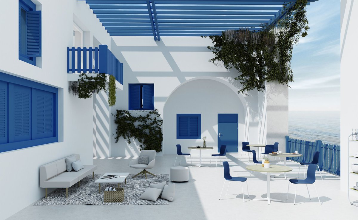 pCon_solutions's tweet image. In the mood for a holiday? Juan Ramón Candela Guillem and Andrea González Verdú from Actiu have created a suitable rendering for this purpose with our pCon.planner. It&apos;s easy to imagine yourself relaxing on a Greek island.
#pCon #pConplanner #holidayfeeling