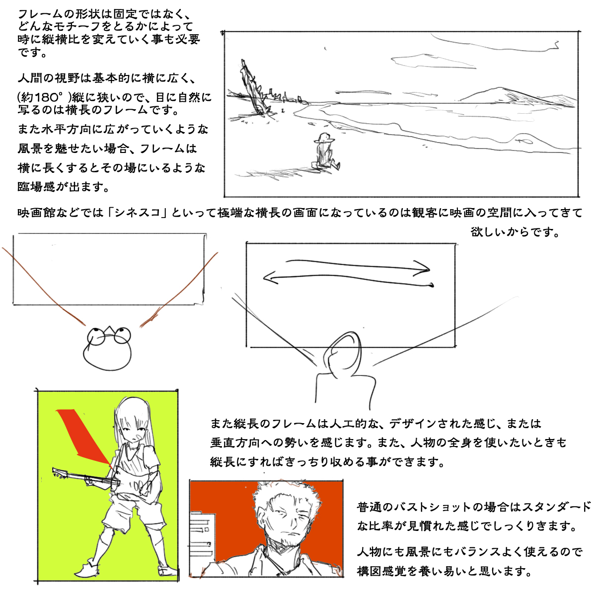 フレームの形状に変化をつけて色々な構図作り 絵描きさんと繋がりたい セーガン004の漫画 フレームの形状に変化をつけて色々な構図作り 絵描きさんと繋がりたい セーガン004の漫画