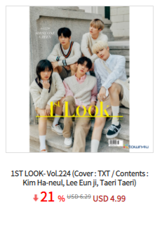 Ktown4u_Phil's tweet photo. 🙂Collaboration X @TXTwithMOAs 🙂

🔖1ST LOOK- Vol.224 (Cover : TXT )

✔️21% Discount

👉https://t.co/JjAB4LSlR8 https://t.co/885Kvl1Vpf