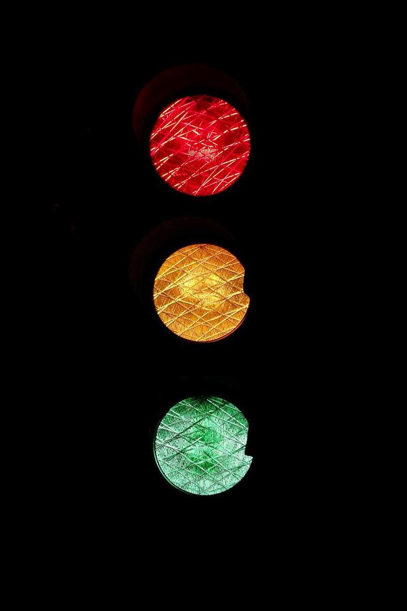 Innovation thought experiment: if you had to add a new colour to traffic lights, where would it be in the sequence, what colour would it be, and what would it signify?