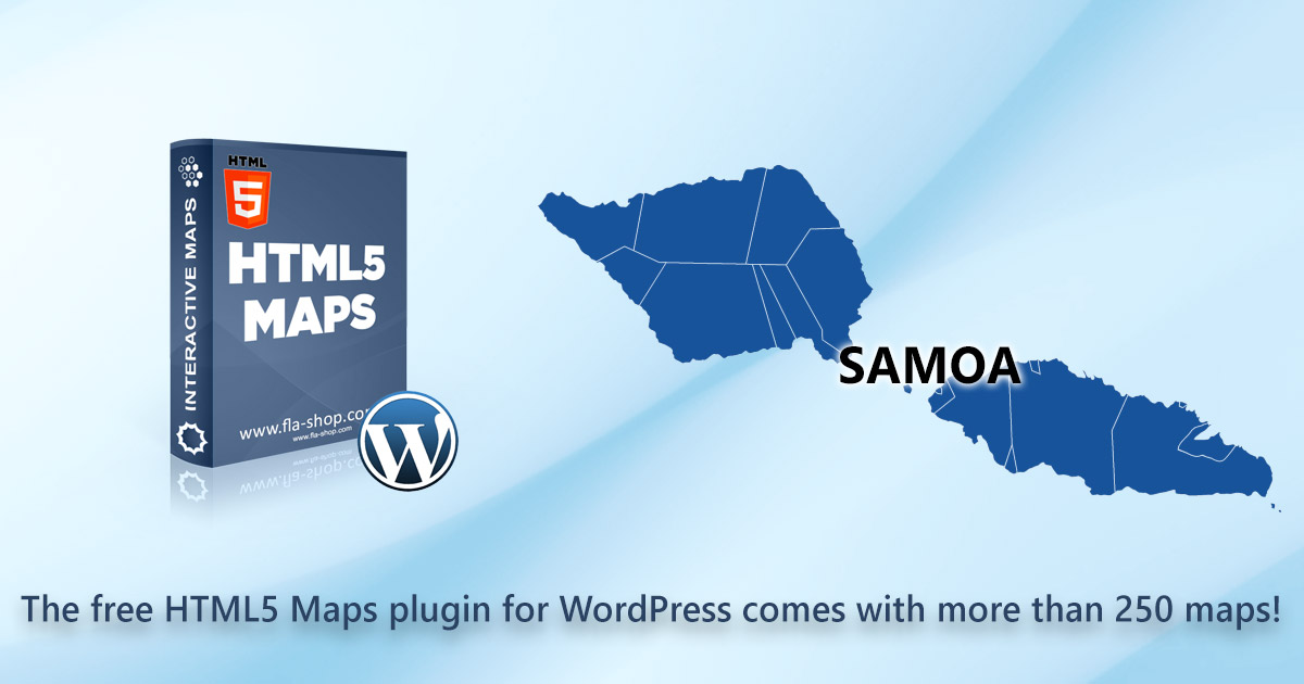 flashop's tweet image. The free HTML5 Maps plugin for WordPress now includes a map of Samoa and also 250+ other geographic maps. fla-shop.com/free_stuff.php #wordpress #samoa #maps #geomaps #pluginwordpress