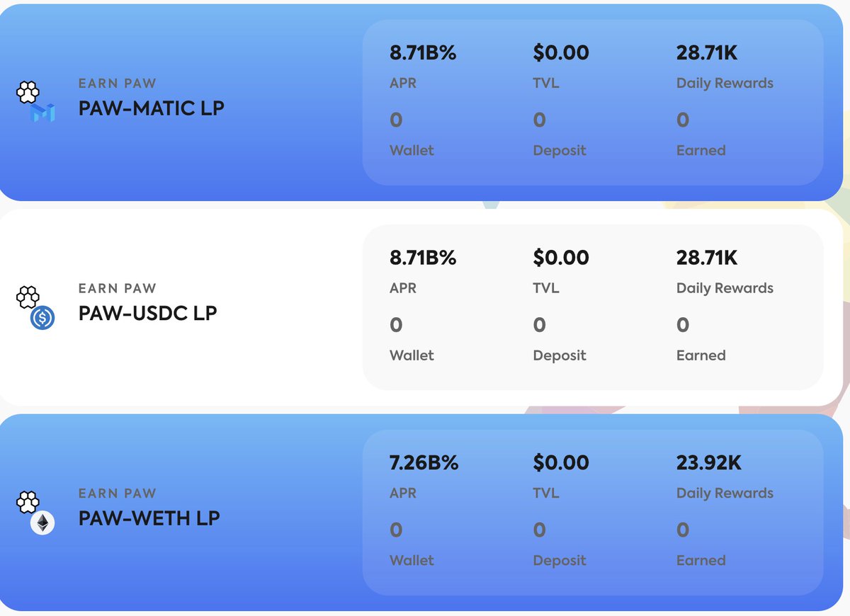 Something strange going on with <a href="/PolycatFinance/">Polycat Finance</a> Says I have no staked assets (I should do) and APR% now through the roof. Hope this is nothing more serious than a glitch. Please advise...