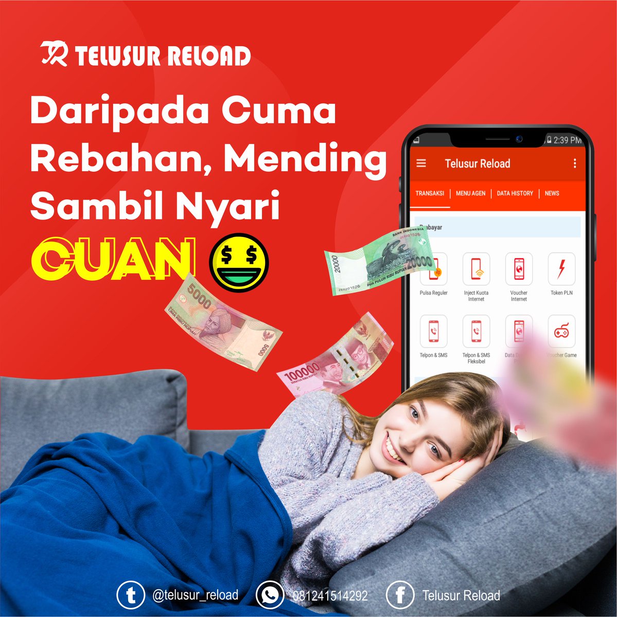 Telusur_Reload's tweet image. Salah satu peluang yang dapat kamu manfaatkan untuk mendapatakan pundi-pundi rupiah adalah dengan membangun bisbis, salah satunya yakni bisnis pulsa, kuota, dan pembayaran online. 

Ayo.. tunggu apalagi, yuk bangun usaha kamu dan wujudkan cita-cita kamu. 
#bisnis #bisnispulsa