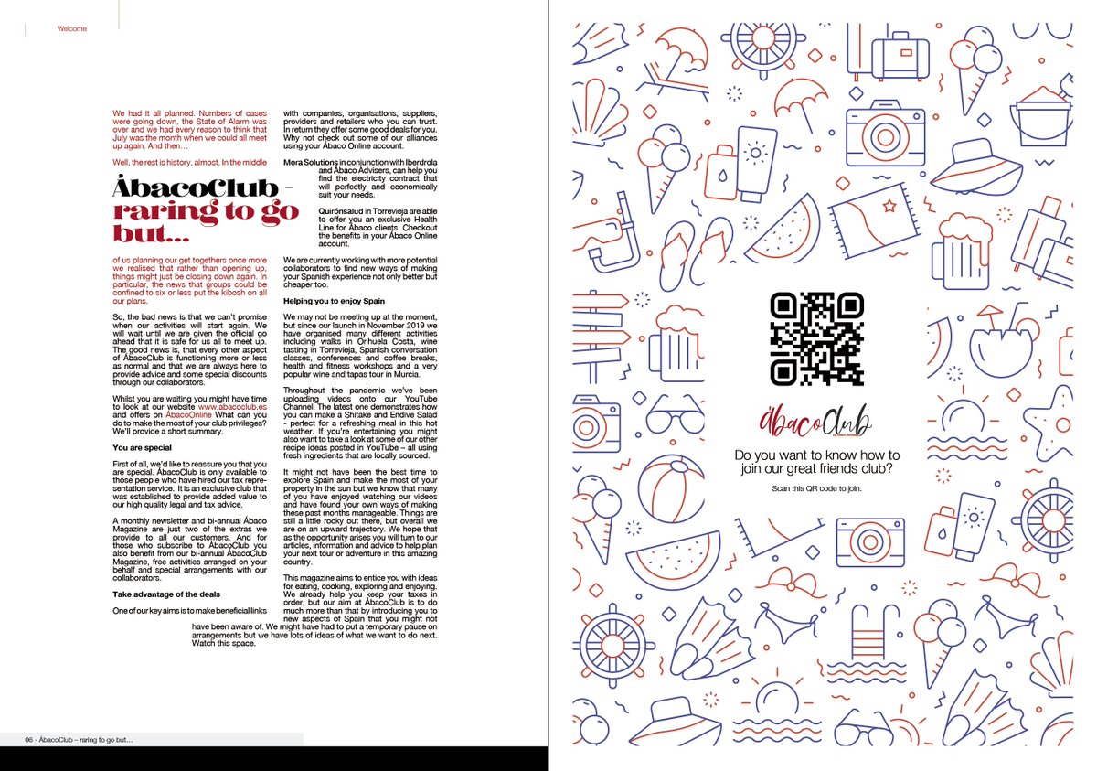 We continue working from #ÁbacoClub for you. We are finishing our magazine for this month of August and we want to give you a preview of what you will find inside. #Alicante #OrihuelaCosta #Torrevieja #Menorca #camping #caravaning #vineyards #waterpark