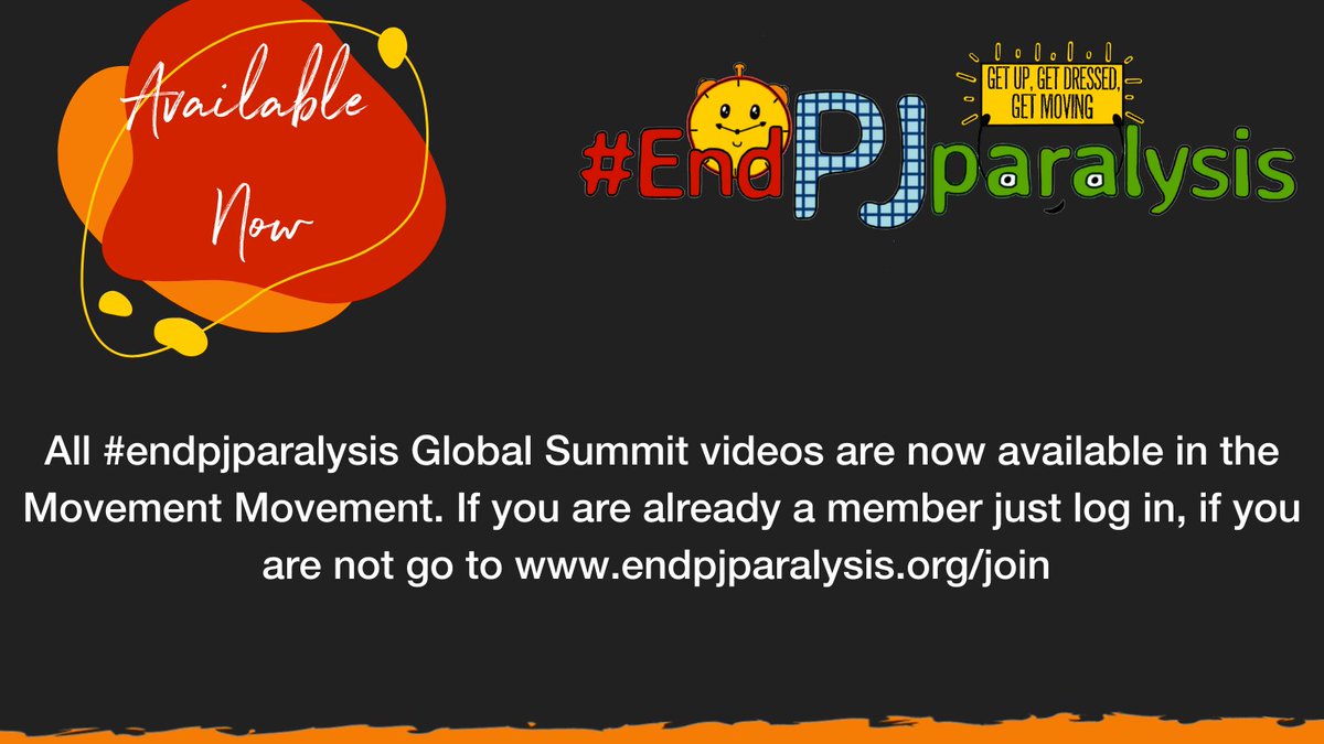 All #EndPJparalysis Global Summit videos are now available in the Movement Movement. If you are already a member just log in, if you are not go to buff.ly/3yGo9AM and sign up for free.