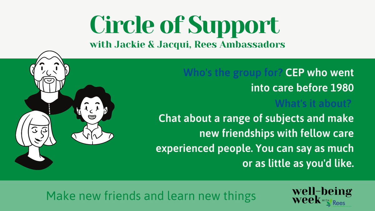Were you in care before the 1980's? Our Circle of Support online group is for #CEP like you and we would love to see you at our next meeting on the 26th Aug buff.ly/32hMaja