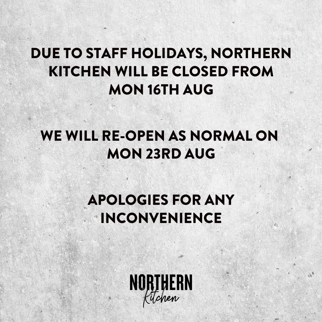 Head's up....we'll be closed from Monday 16th Aug for a week, due to staff holidays.

We'll re-open as normal on Monday 23rd August.

Apologies for any inconvenience.
