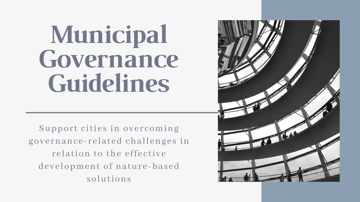 Have you checked out the our municipal #governance guidelines? They explore a range of governance-related barriers inhibiting the effective integration of NBS in #cities, and highlight a range of actions that can be taken to overcome these barriers 🏛 ➡️ bit.ly/3Bsxqy9