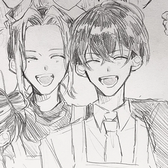 過去絵の仲良し(大嘘)ペットショップ店員とらふゆ落書きです 