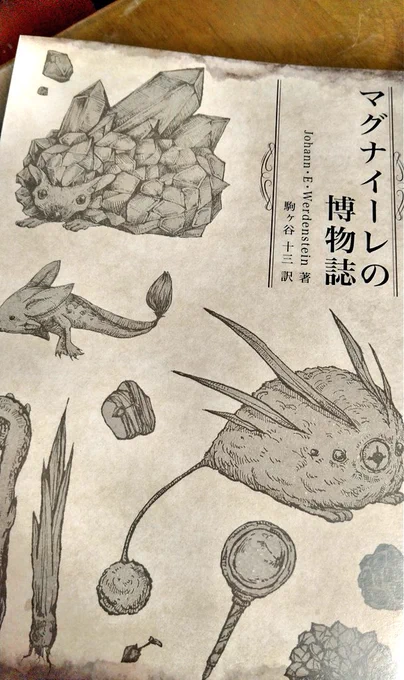 こまぞうさん()作、「マグナイーレの博物誌」を読みました!生物学者の研究録になっており、生物・鉱物・風習など好きにはたまらない作り込みです。線画のタッチも不気味と可愛らしさ、相反する世界観を引き立てます。浸れて素敵だ! 