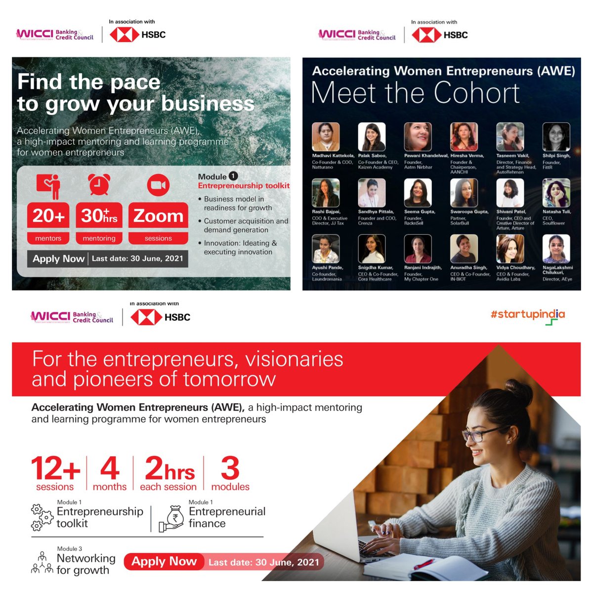 “If you are starting your own business, the best shortcut is to find a good mentor.”- Kim Kiyosaki

Much awaited moment is here today, the AWE - Accelerating Women Entrepreneurs program launch with a cohort of women entrepreneurs. 

#HSBCIndia #WICCIBCC #startupindia #WICCI