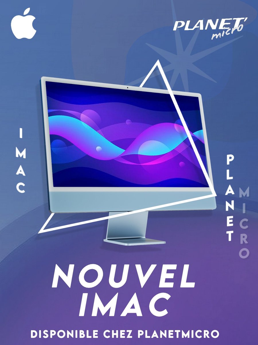 micro_planet's tweet photo. Le nouvel iMac doté de la dernière puce M1 de chez Apple est disponible chez PlanetMicro (modèle bleu 🟦)

Rendez vous en magasin pour plus d'informations 📋 https://t.co/yTpVEiBrJR