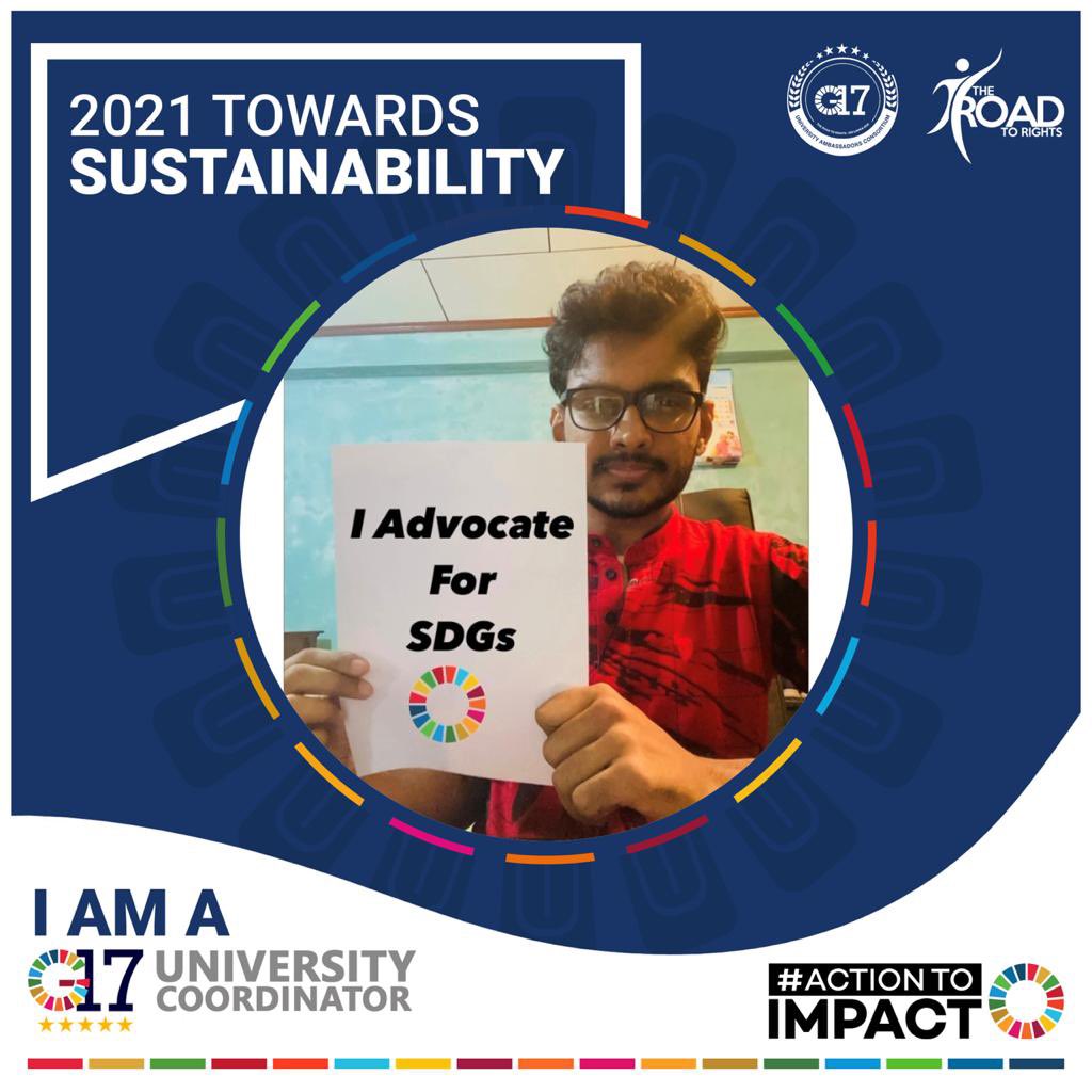 As a proud #G17 University Coordinator, I advocate for Sustainable Development Goals to make #SriLanka a #sustainable nation. Together #ActionToImpact

@road2rights  @g17uac @SriLanka2030 

#InternationalYouthDay2021 #YouthDay #Act4SDGs