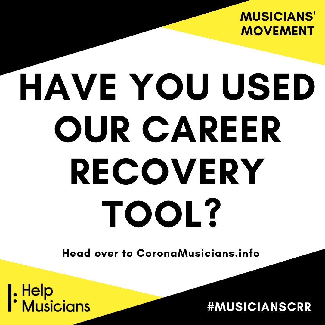 If you haven't already had a look at the Musicians' Career Recovery Resource, go to Coronamusicians.info to find many useful links and resources to help get your career back on track.