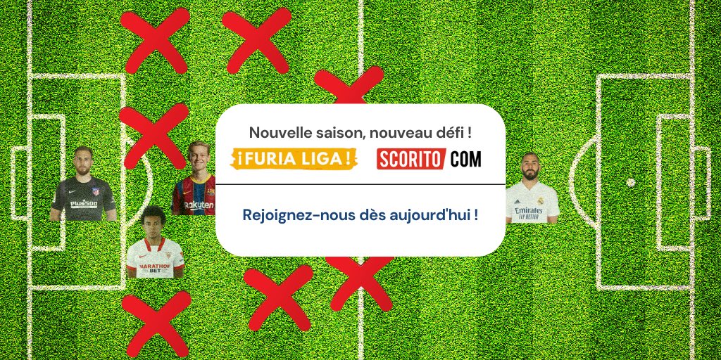 FuriaLiga's tweet photo. 🕹@FuriaLiga x @Scorito_FR c’est reparti !

Rejoins la Fantasy League FuriaLiga et viens défier la rédaction en te glissant dans la peau d’un coach de #Liga !

🔗 https://t.co/E3795OwIJw

💯% gratuit, 💯% plaisir ! https://t.co/mP5WJIEzvd