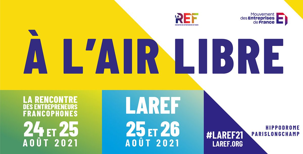 HOPSCOTCHgroupe's tweet image. [🚨#EVENT]
RDV du 24 au 26 août 2021 pour #LaREF21 à l’air libre

👉Le programme de La REF Francophonie : urlr.me/7jP8h
👉Le programme de La REF 21 : urlz.fr/gi9P

👉Inscription disponible ici (Pass Sanitaire OBLIGATOIRE): urlr.me/xfvQ1