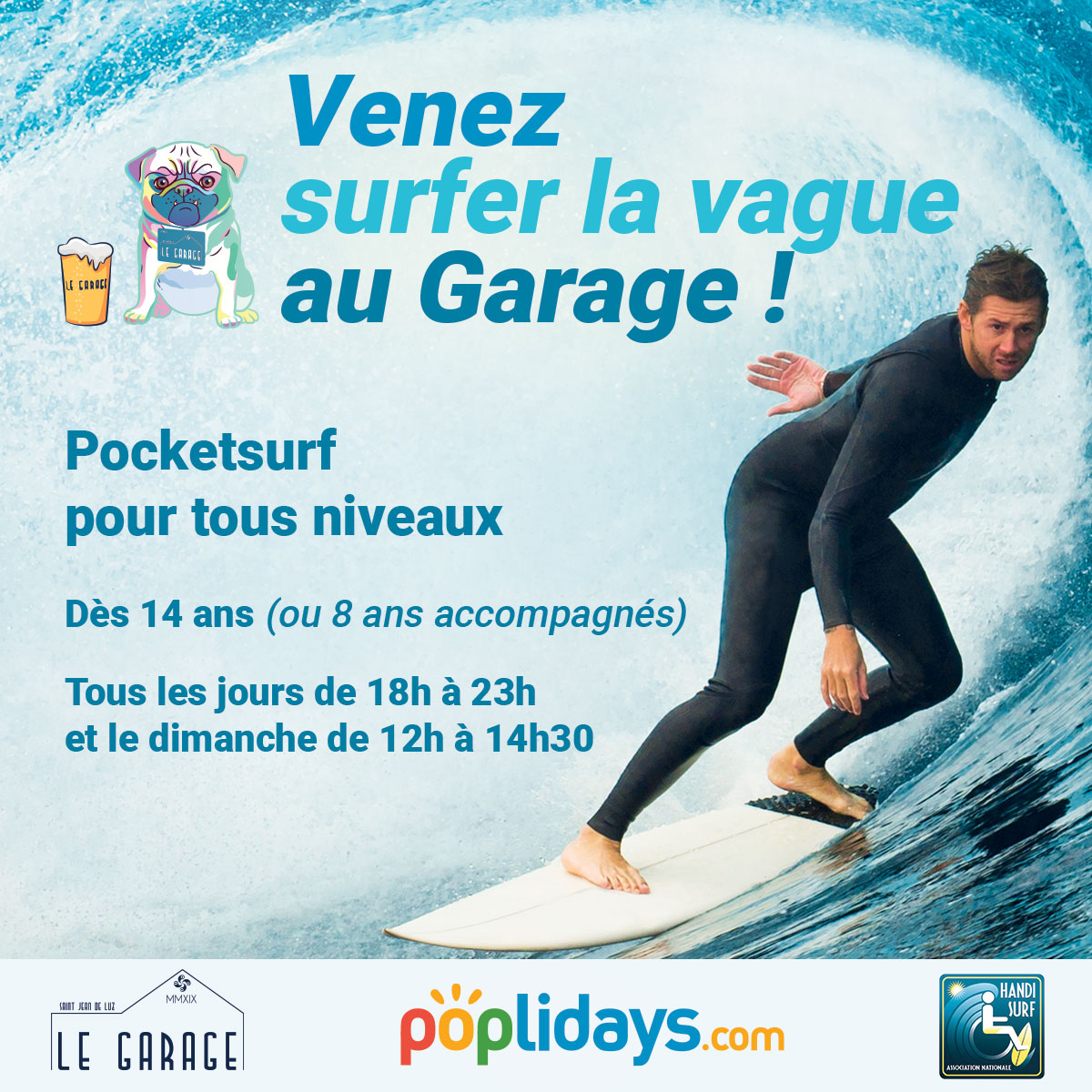 🤙 Venez surfer la vague avec Poplidays ! 🏄🏻‍♂️
📆 À partir du 17 Août 
📍 @legarageluzien 
Bar, Fooding, Événementiel
Saint Jean de Luz - 64500
.
Le Garage, plus qu'un bar un lieu de vie.
.
#Poplidays #legarageluzien #fetakutx #saintjeandeluz #ete2021
