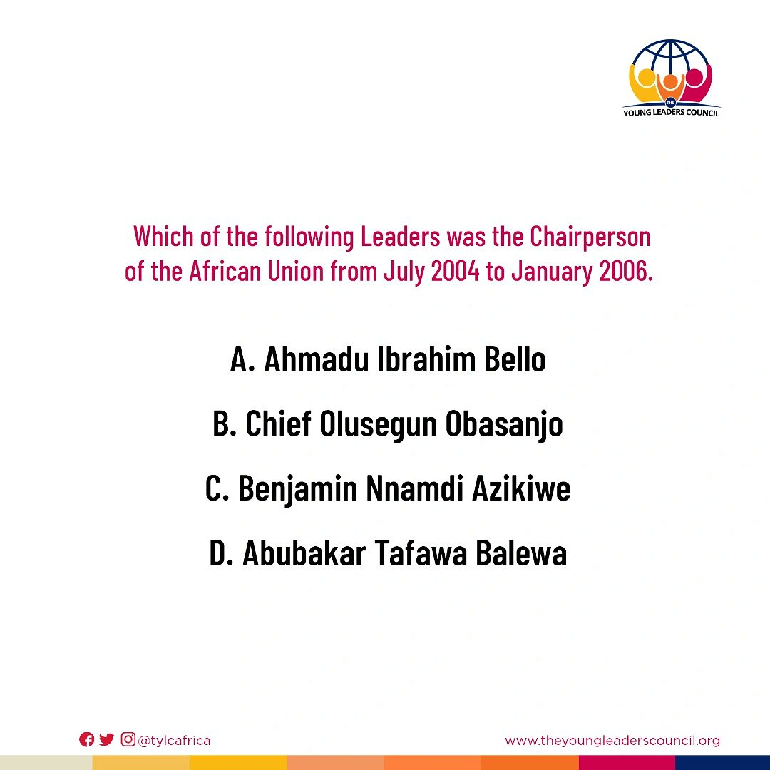 tylcafrica's tweet photo. Lets know your answer in the comment section.

#tylcafrica #tylc #youngleaders #leadershipcharacter #youthdevelopment #youthleadership #leadershipmindset #youthempowerment #youthempower #youthempoweredng #leadership2021 #FridayChallenge #fridaythe13th #fridayvibes https://t.co/Oh0dWGqDKy