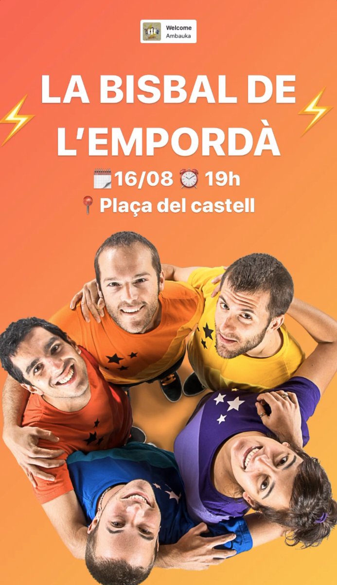SOM-Hi!!!

🗓dilluns 16 d’agost
⏰19h
📍La Bisbal de l’Empordà, plaça del Castell
🎟 festamajorlabisbal.koobin.com/index.php?acti…