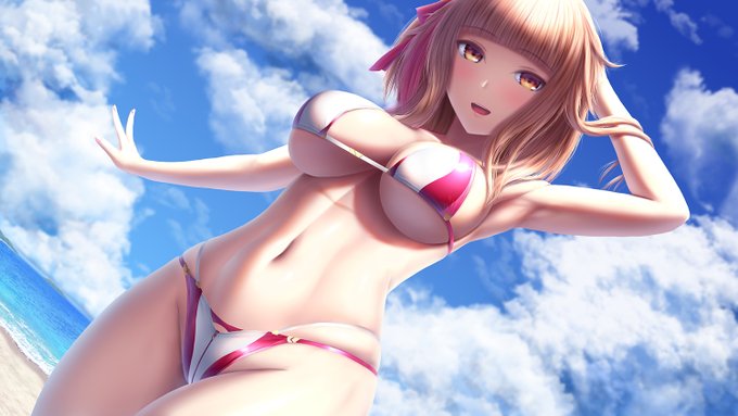 青空ビキニ👙
 #青を見て体感温度をさげる 