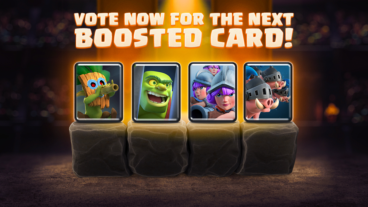 The second vote is live to choose which of these RARE cards to boost!   Check News Royale in-game now and make your choice!