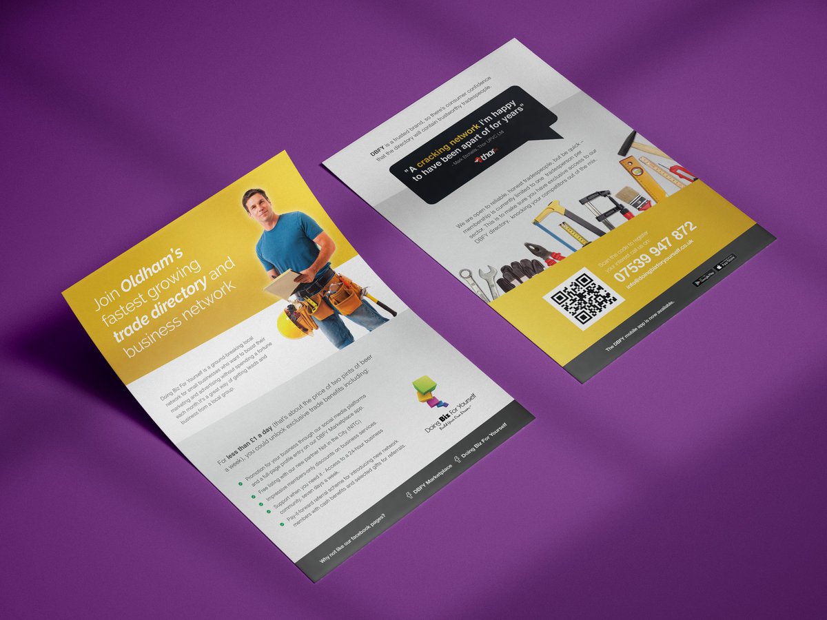 Really pleased with my new flyers that are focused on attracting Trusted Trade businesses. I'm on a mission and it's an exclusive opportunity for the right business per sector. <a href="/astardesignuk/">Print and Web Design</a> <a href="/VAServicesBecci/">VAServices</a> #Oldhamhour #supportoldham #dbfy #FridayFeeling <a href="/DbfyMarketplace/">DBFY Marketplace</a> 🤩