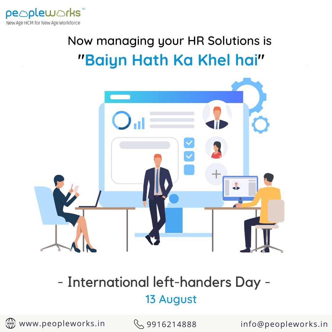 Now it is simple as 'mera baiyn hath ka kehl hai' Automate your recruitment process with a cloud HRMS solution build for handling all HR-related tasks. #PeopleWorks #peopleworksin
.
.
#automatedsolutions #humanresources #HR #humanresourcesmanagement #humanresourcesconsulting