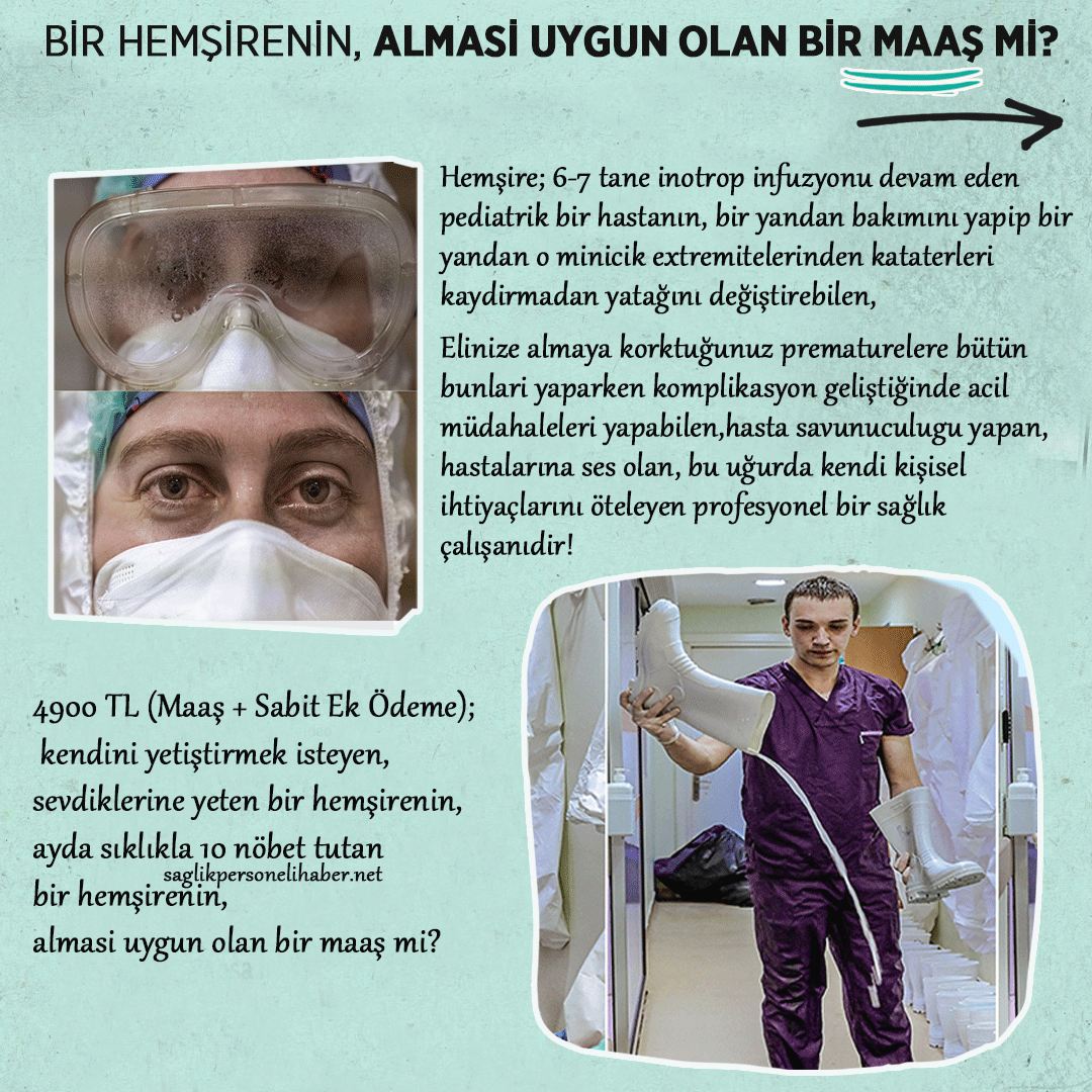 personelsaglikn's tweet photo. BİR HEMŞİRENİN ALMASI UYGUN OLAN BİR MAAŞ MI? https://t.co/RMQ3ZyfGv8