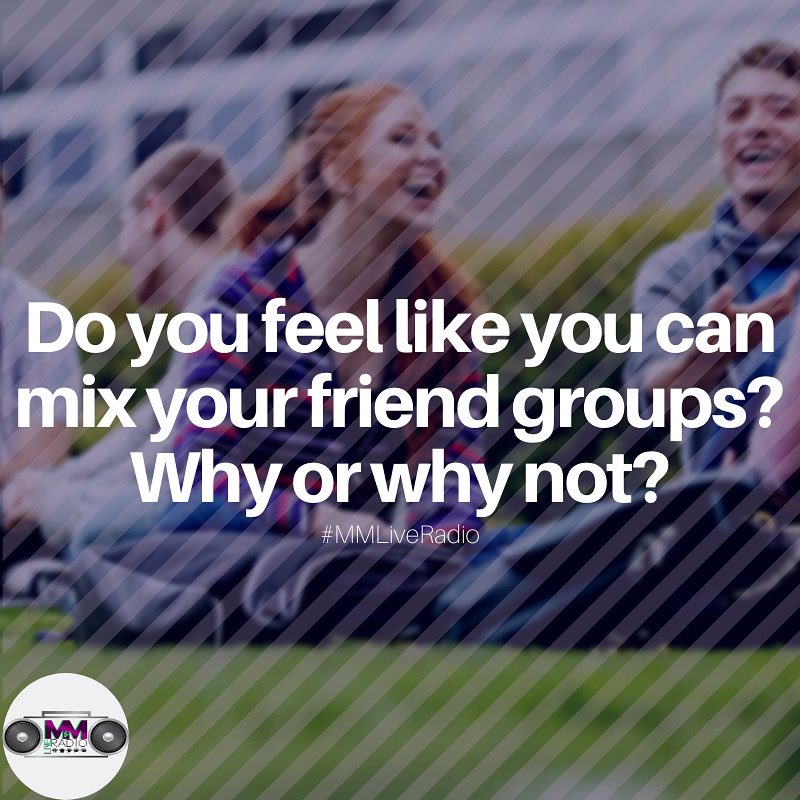 Everyone has different groups of friends they hang out with (from work, the gym, church, etc) 👯‍♀️ Do you think you can mix your friend groups? 🤔 Let us know why or why not. #MMLiveRadio