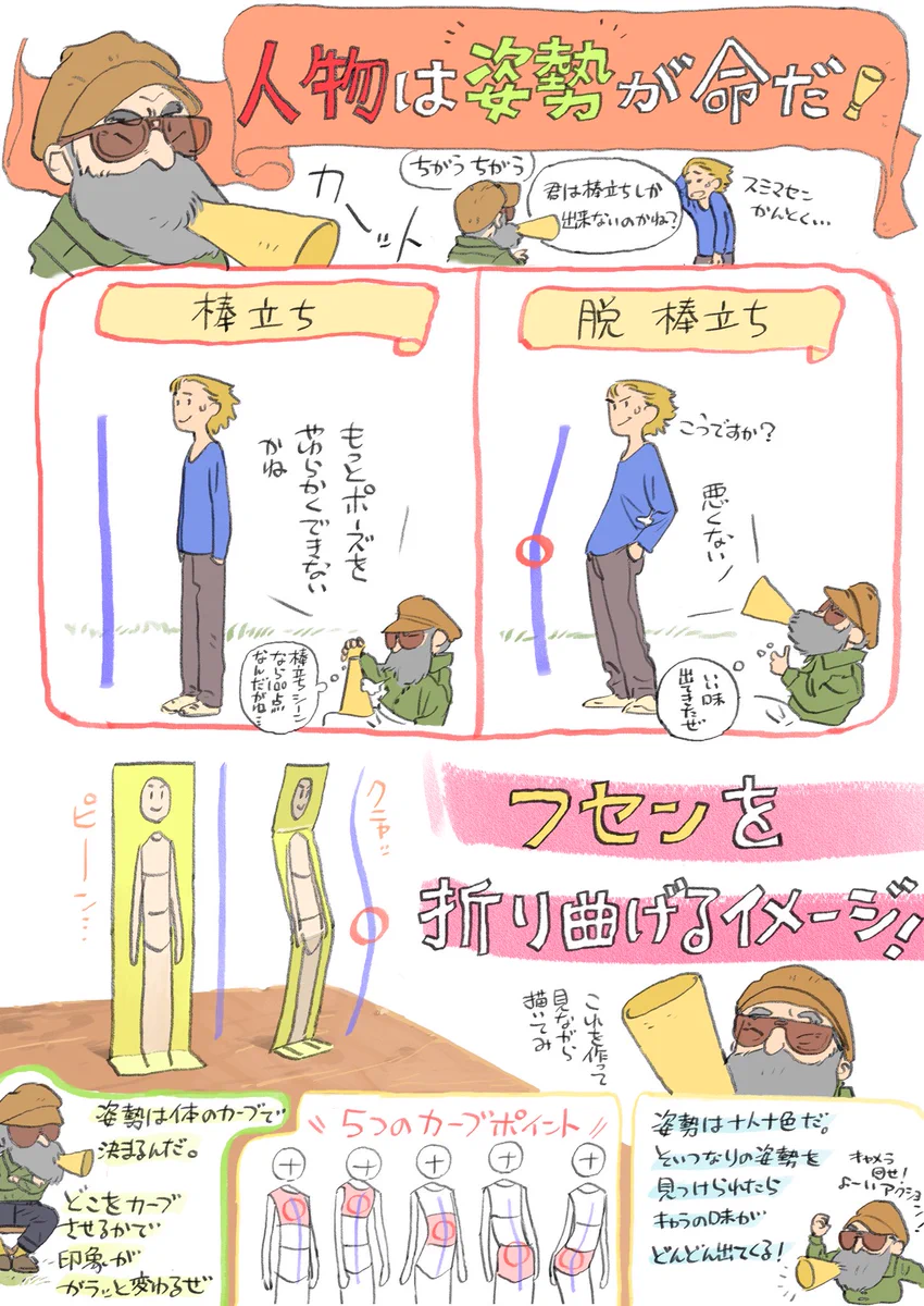 棒立ちしか描けないと悩んでいる方へ！簡単攻略法があるよ！