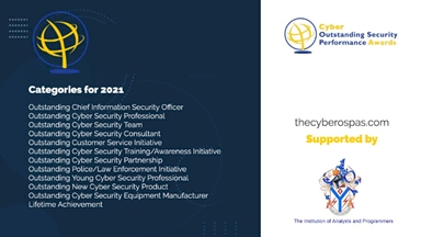 I am looking forward to working with fellow international judges to assess the nominations received for the inaugural #Cyber Outstanding #Security Performance Awards (#CyberOSPAs ). I wish all the entrants good luck! #cybersecurity #infosec #iap #ImprovingSoftwareForSociety