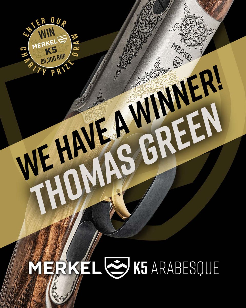 VikingArmsLtd's tweet photo. Congratulations THOMAS GREEN Winner of the MERKEL K5 Arabesque!😀
A huge THANK YOU to everyone that donated to Simon's GoFundMe page👍

#MerkelHunting #VIKING https://t.co/jxBtB6psDb
