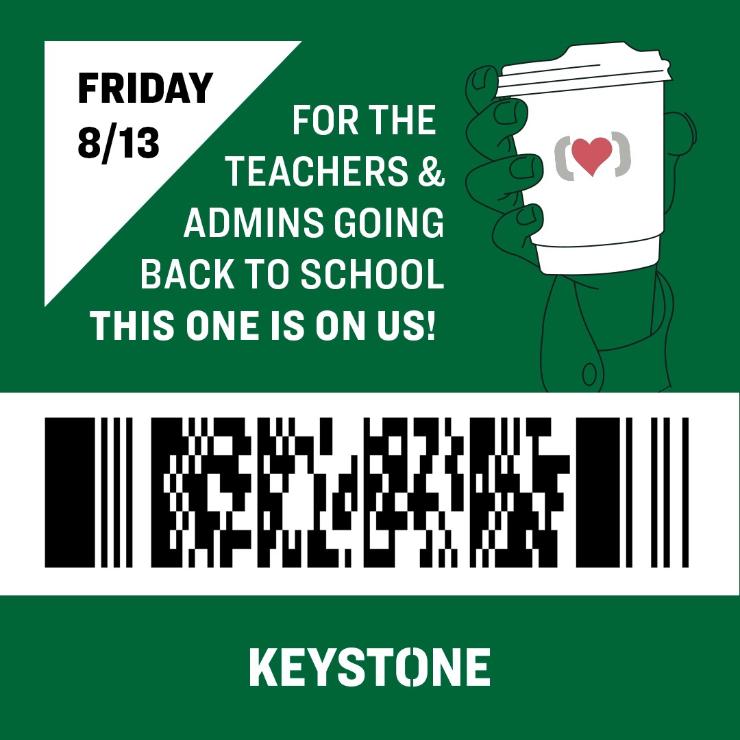 Share this with teachers and school workers you want to bless today! 👇☕️
-
For the teachers and admin workers, coffee's on us today! Use this barcode at your local Starbucks to pay for your coffee. We appreciate you and are praying for you this upcoming school year. #kstn