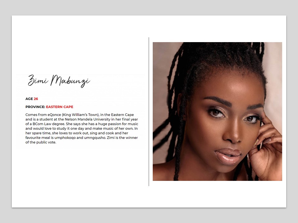 Congratulations to two Mandela Uni students who have been chosen as Top 10 Finalists in #MissSA2021. All the best to BHMS student, Kaylan Matthews and BComm Law student, Zimi Mabunzi. Zimi is also the public vote winner.
<a href="/MissSouthAfrica/">SiyaKuhleBotha</a>
