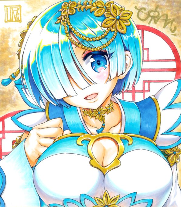 今日の色紙329日目
reゼロのレム、漢服バージョンの衣装で描いてみました!

#描いた色紙なるべく毎日アップする
#コピック #アナログ絵 #漢服 #レム 