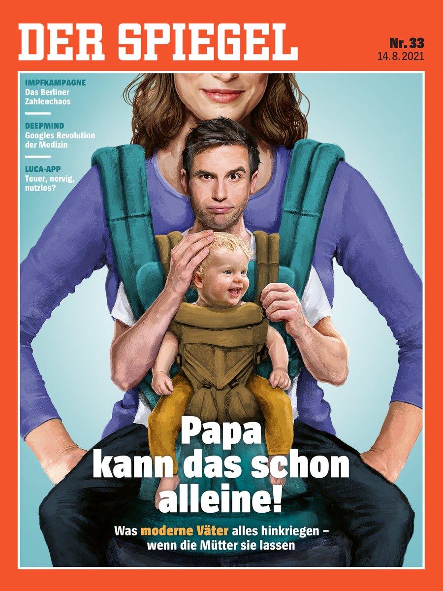 derspiegel's tweet photo. Der neue SPIEGEL ist da:
📍Viele Väter wollen besser sein als ihr Ruf. Doch ausgebremst werden sie oft von Müttern, die nicht loslassen. 
📍Und: Zahlenchaos: Was bedeuten ungenaue Daten für die vierte Welle?
Morgen am Kiosk, jetzt schon online: https://t.co/V0rcd0hQDS https://t.co/NO4TqHPYus