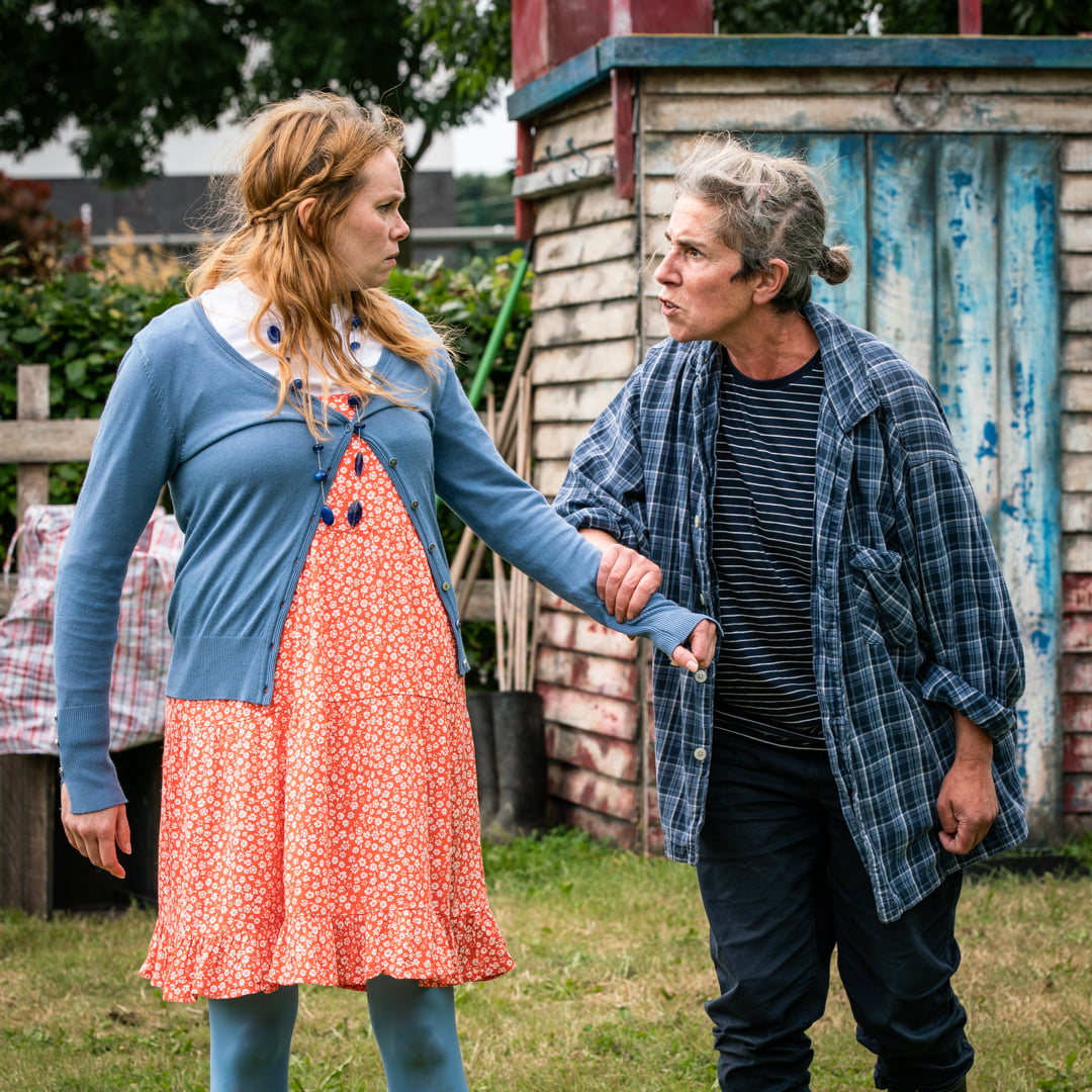 Texthouse's tweet photo. Theatre is back! Also my one-finger typing. Tonight at Harestanes 7pm Allotment, Nutshell Fringe-First-winning play wot I wrote. Come see if you can! https://t.co/YMj663uIyE https://t.co/tUblkqk8lt