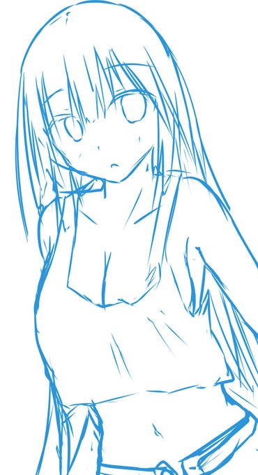 タンクトップリンちゃんラフ 