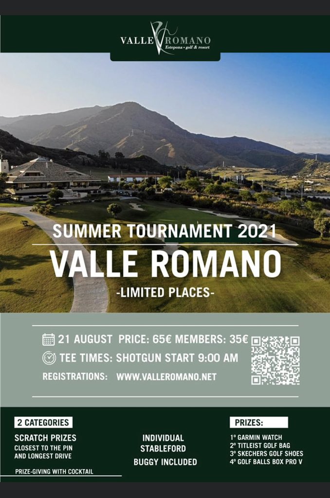 Si no tienes planes para el próximo día 21, únete a nosotros y disfruta de un buen torneo. 👉 open.imaster.golf/es/valle-roman…