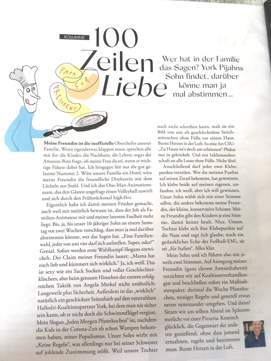 Was passiert wohl, wenn die Familie darüber ab stimmt, wer das Sagen hat? Und auch die Kinder abstimmen dürfen? Bühne frei für ungebremsten Populismus, Pfannkuchen und Italien