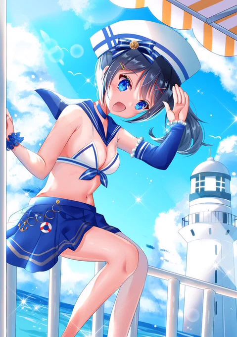 #青を見て体感温度をさげる
ピンクも好きだけど青色も大好きです!!💙💙💙💙💙 