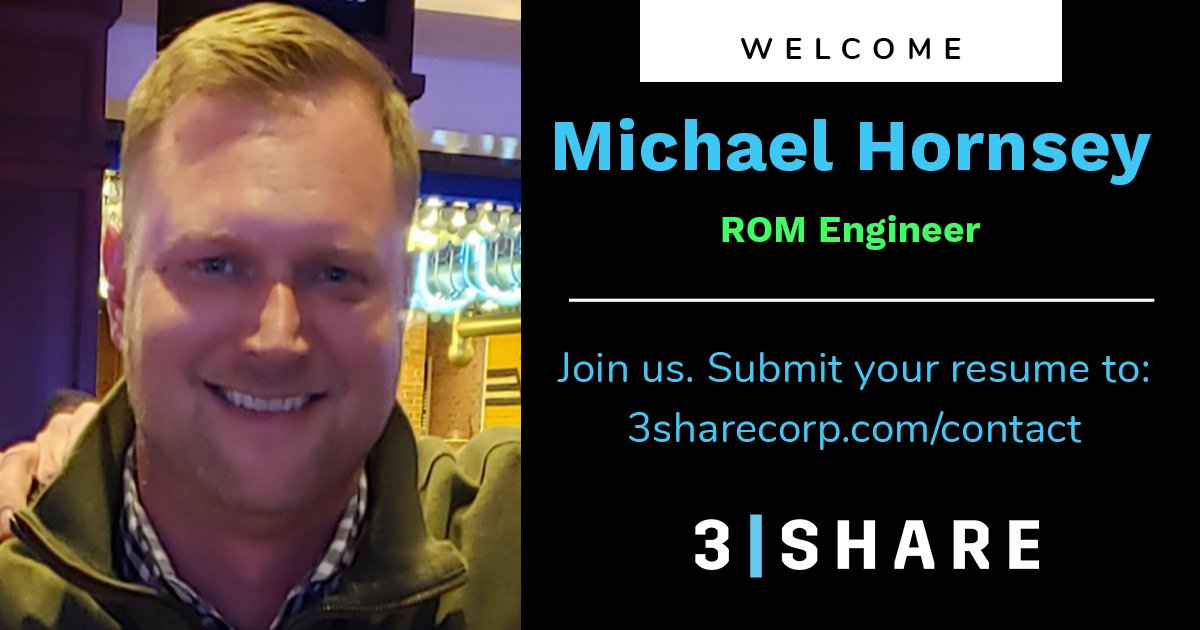 3SHARE's tweet photo. #newhire and  #awscertifications announcement: This month, Michael Hornsey joined our team as a ROM Engineer &amp; got his #awscloud Practitioner certification! Congratulations and welcome Michael! Join 3|SHARE’s #remoteworker team: https://t.co/wrfOv6zSNt
#remotejobs #aemdeveloper https://t.co/bxx3a84RKl