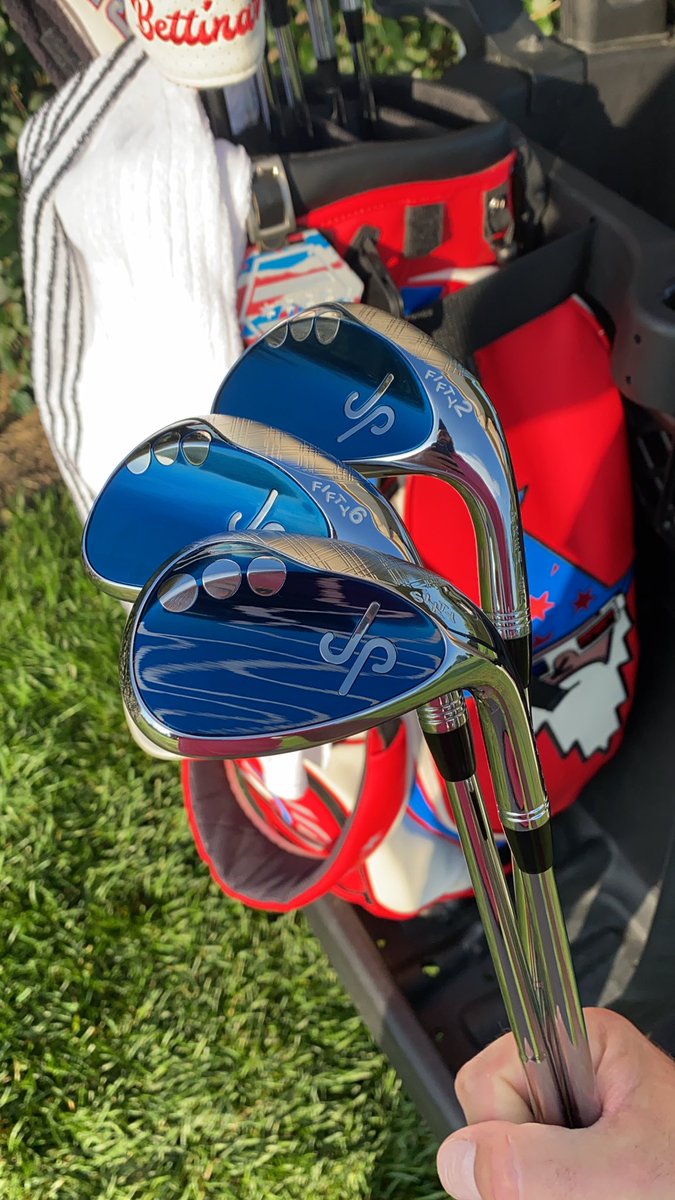 First round with these new beauties!!! A present from <a href="/jpwedges/">JP Golf</a>. Thanks JP! Let’s see if these knives and the Wiz can do some damage!! ⛳️