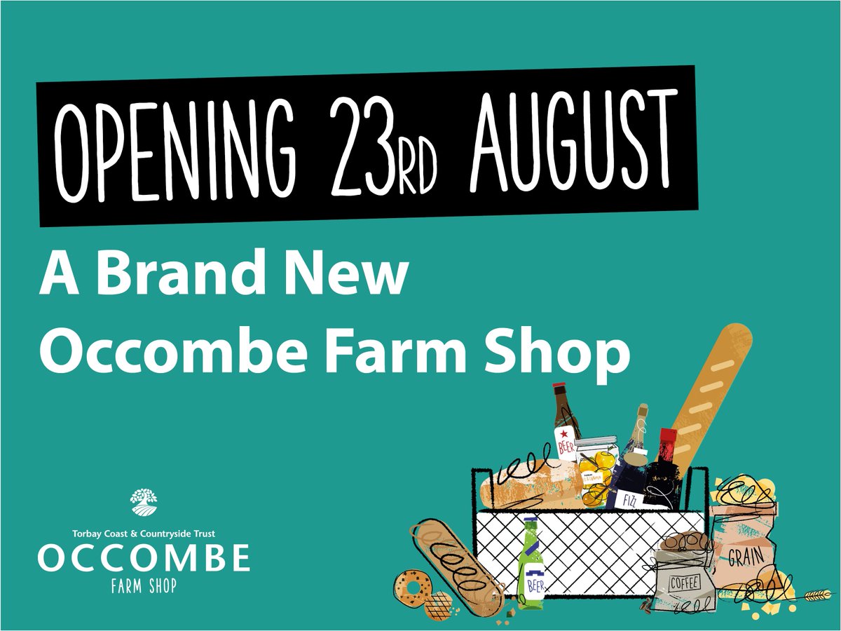 Occombe_Farm's tweet photo. BIG NEWS!
Our brand new Occombe Farm Shop is opening on….. Monday 23rd August at 9am!
Can’t wait to welcome you all along. #golocal #newfarmshop #farmshoptorbay #telleveryoneyouknow https://t.co/UfmYxelcu5