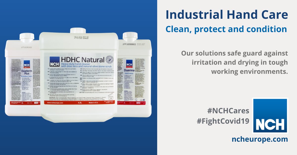 Clean, protect and condition the most important tools of your trade. Discover industrial hand care solutions from NCH Maintenance: ow.ly/imIw30qYlqp