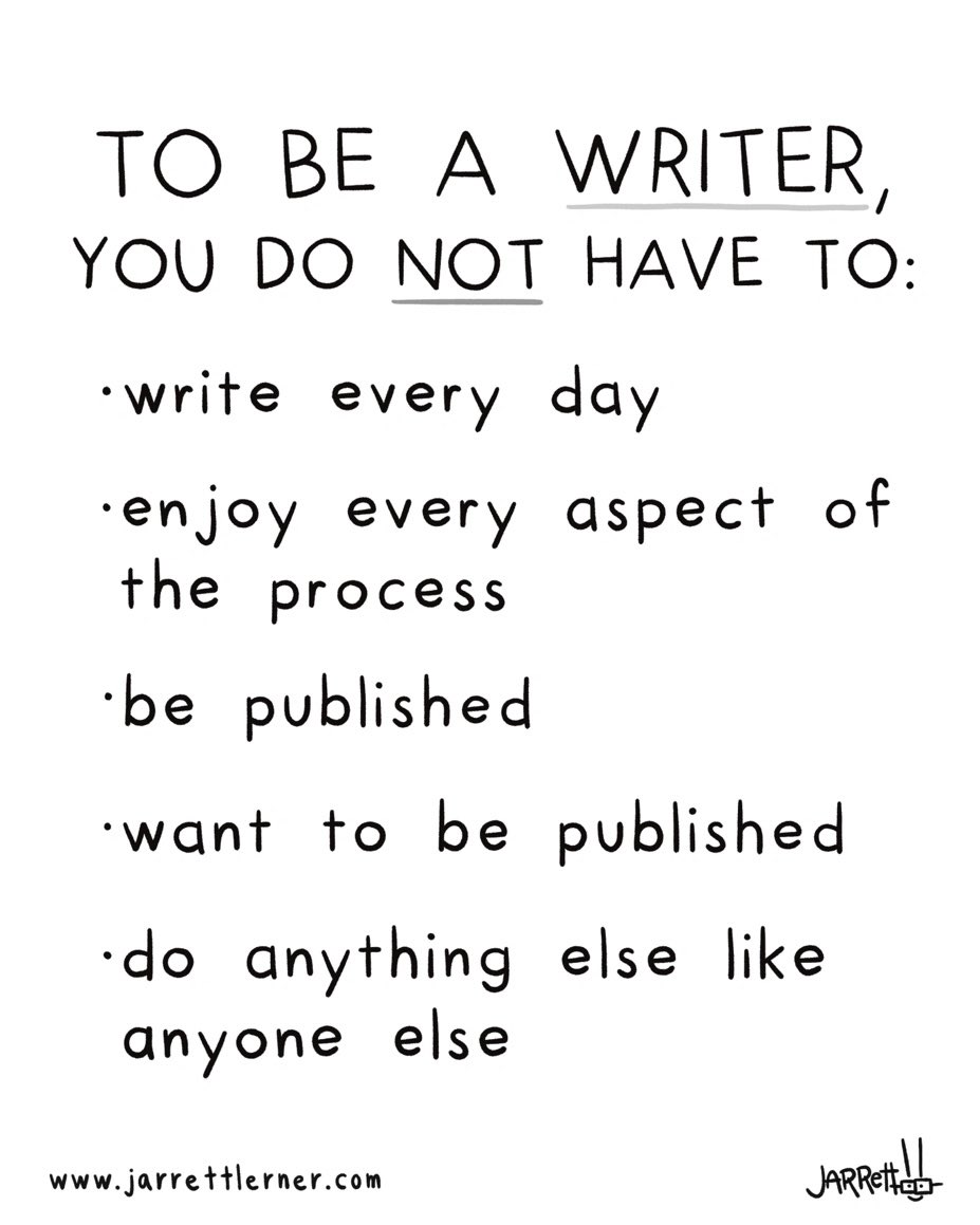 Do you read? You’re a Reader.

Do you write? You’re a Writer.

Like these posters? You can download them for free at the Art section of my website: jarrettlerner.com/art/