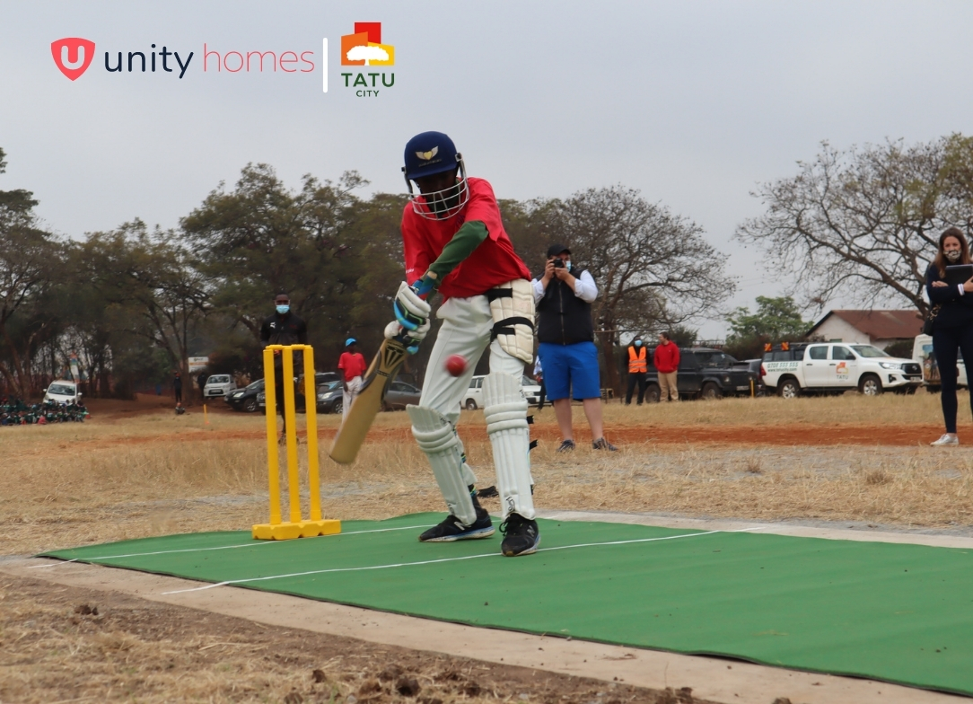 Unity Homes in partnership with <a href="/Tatu_City/">Tatu City</a> enjoyed a cricket match at Tatu Primary School, as we handed over a cricket pitch. This was also made successful through the support of David Waters the Executive Director, East Africa Character Development Trust