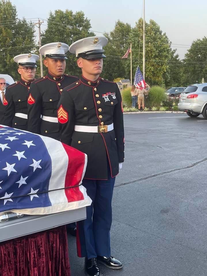MoPublicSafety's tweet photo. .@GovParsonMO orders flags to half staff tomorrow to honor @USMC Corporal Dalton Pierson, a Combat Engineer, who died in the line of duty at Camp Lejeune in Jacksonville, NC. His motorcade was escorted from St. Louis airport to his hometown of JC on Wednesday. https://t.co/pawuaP8suW
