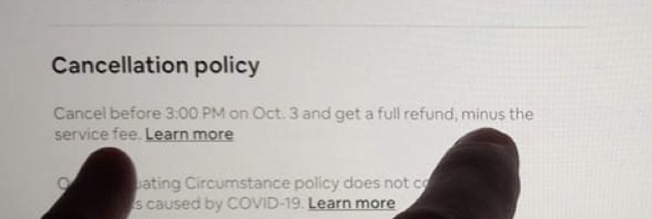 _RachelForbes's tweet photo. @Airbnb you really need to have a good look at the wording differences between the APP and desktop as it looks to me you want to intentionally trick people!!!! Why allow to book on the app then?? #airbnbaretricksters #freecancelationlies #airbnb #appvsdesktop https://t.co/7Jx2kDES9y